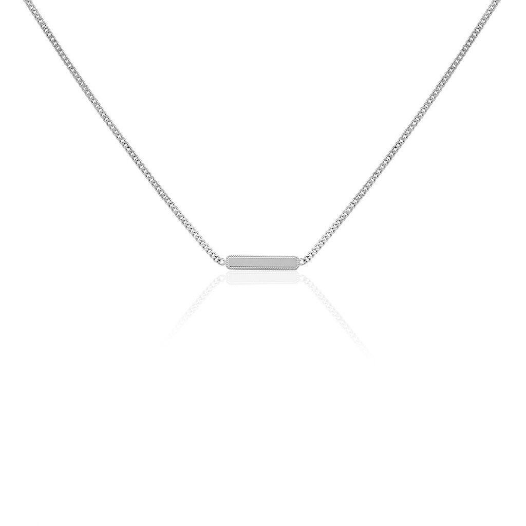 Collier Jordana Argent Blanc