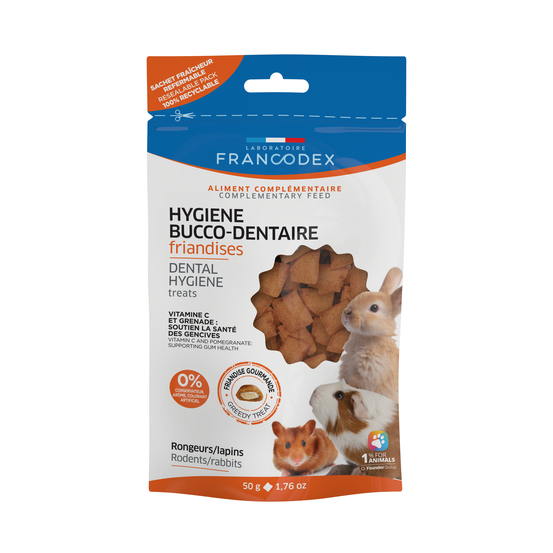 Friandises hygiène bucco-dentaire pour rongeurs /lapins 10g