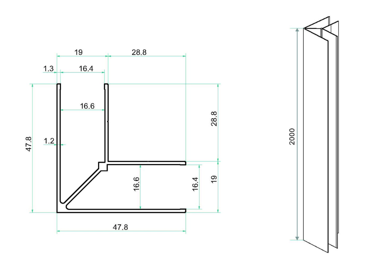 Mueller Skyline douchecabine 120x110 met nisdeur mat zwart 5-vlaks anti-kalk