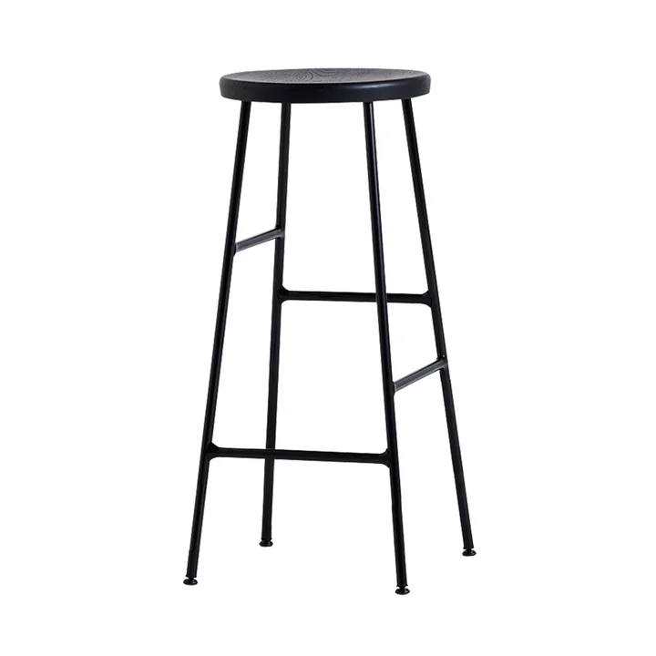 HAY - Cornet Barhocker High H 75 cm, Eiche schwarz gebeizt / schwarz