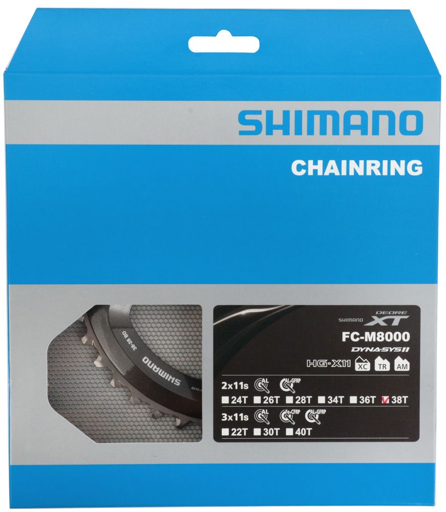 Shimano XT FC-M8000 2-fach Kettenblatt 38 Zähne (BD) kaufen | Bike-Discount