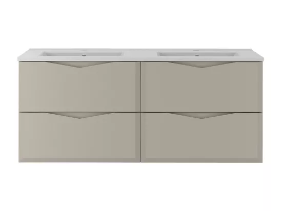 Meuble double vasque encastrée 120cm Ellie Cachemire