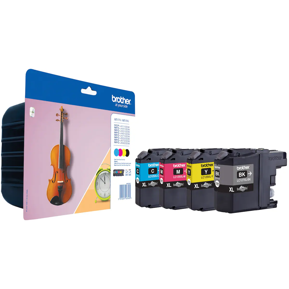 Brother XL blekkpatroner LC-127XLVAL Cyan Magenta Gul Sort