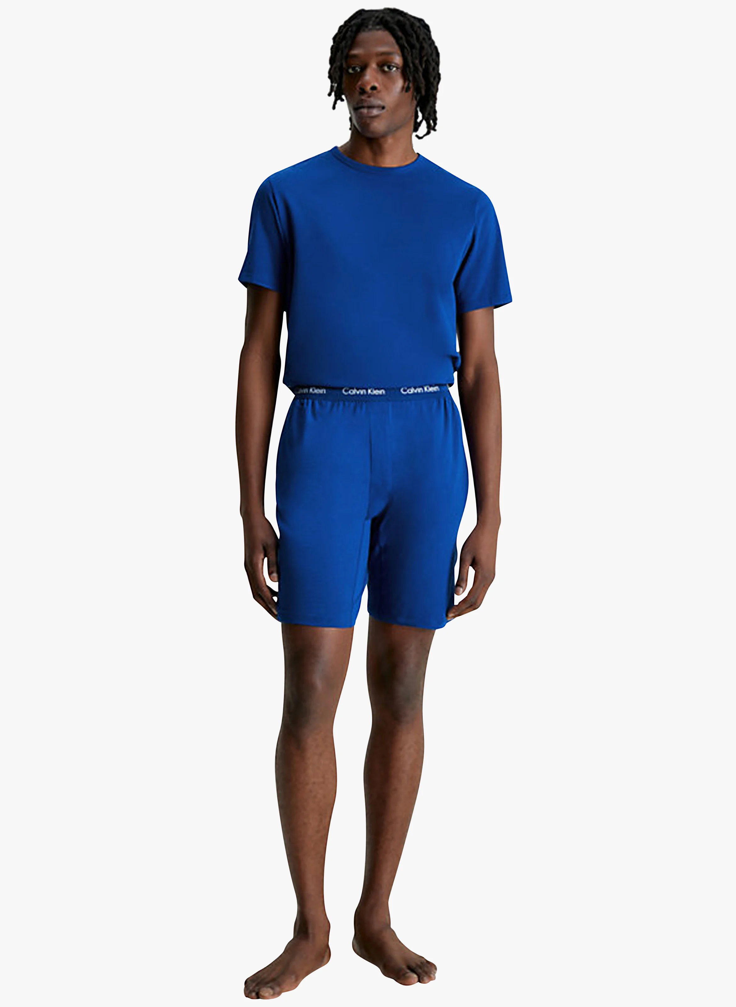 Haut de pyjama en coton| Bleu