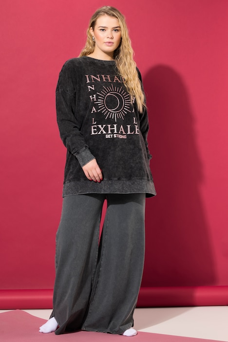 Sweatshirt, very Oversize Shape, Yoga Print