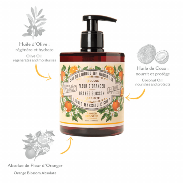 Savon liquide de Marseille Fleur d'Oranger PANIER DES SENS
