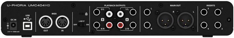 Audiofiele 4 x 4 USB 2.0 Audio-/MIDI-Interface - Zwart - Metalen Chassis
