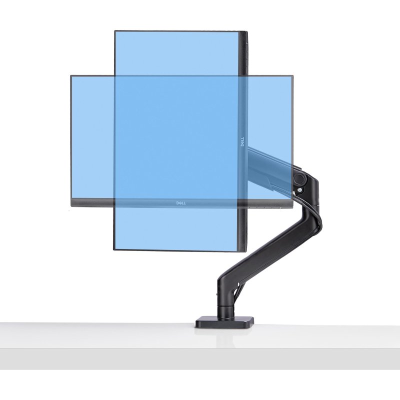 StarTech.com Support de Bureau pour Écrans Incurvés Jusqu'à 49 Pouces 32:9 Ultrawide, Bras à Ressort Mécanique pour Moniteur, Pince en C/Oeillet, Réglage Sans Outil, Max 20kg