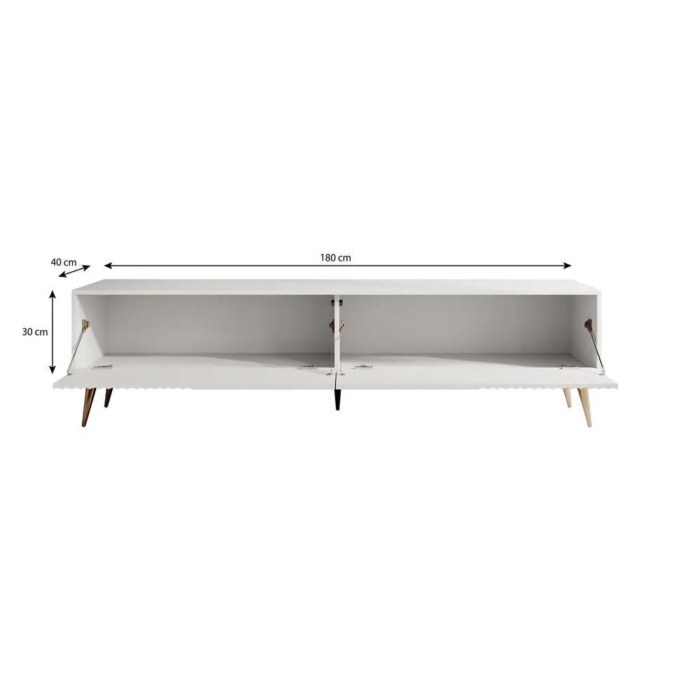 Meubella - TV-Meubel Winq 2 - Wit - 180 cm