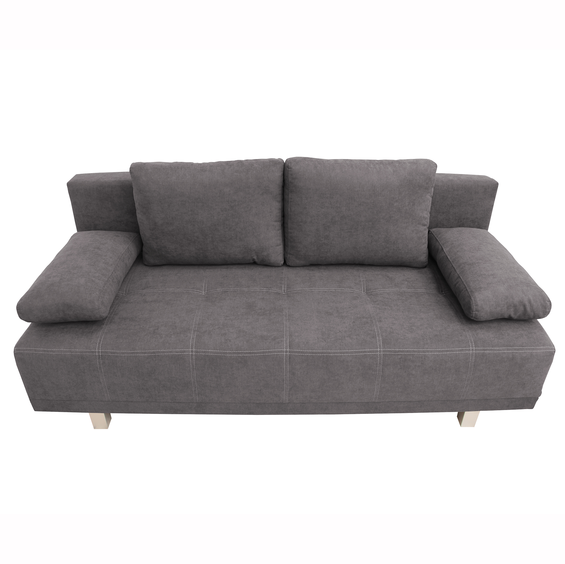 Schlafsofa - graubraun - mit Staukasten - 194 cm