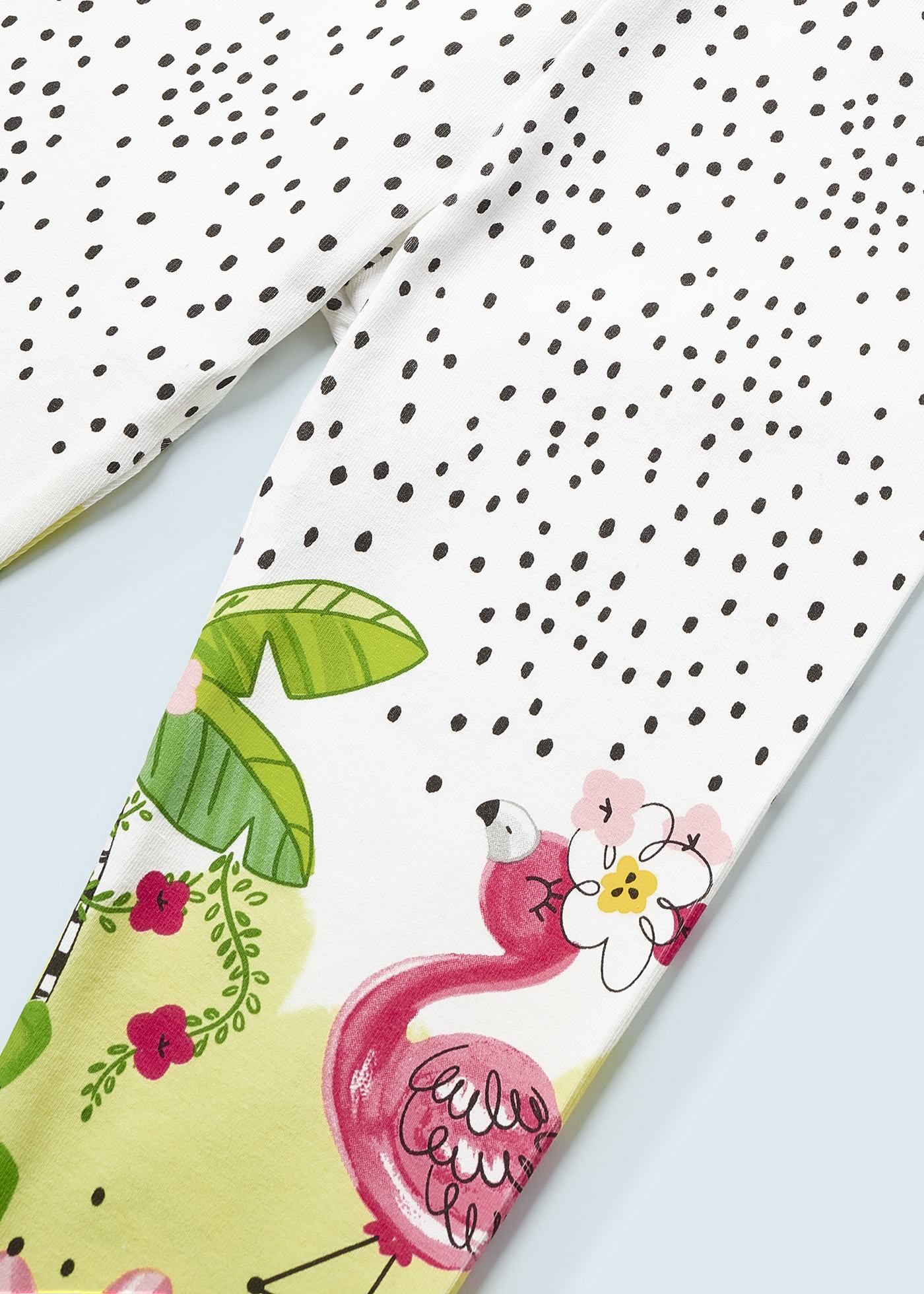 Leggings de algodão sustentável com estampa de fantasia para bebês