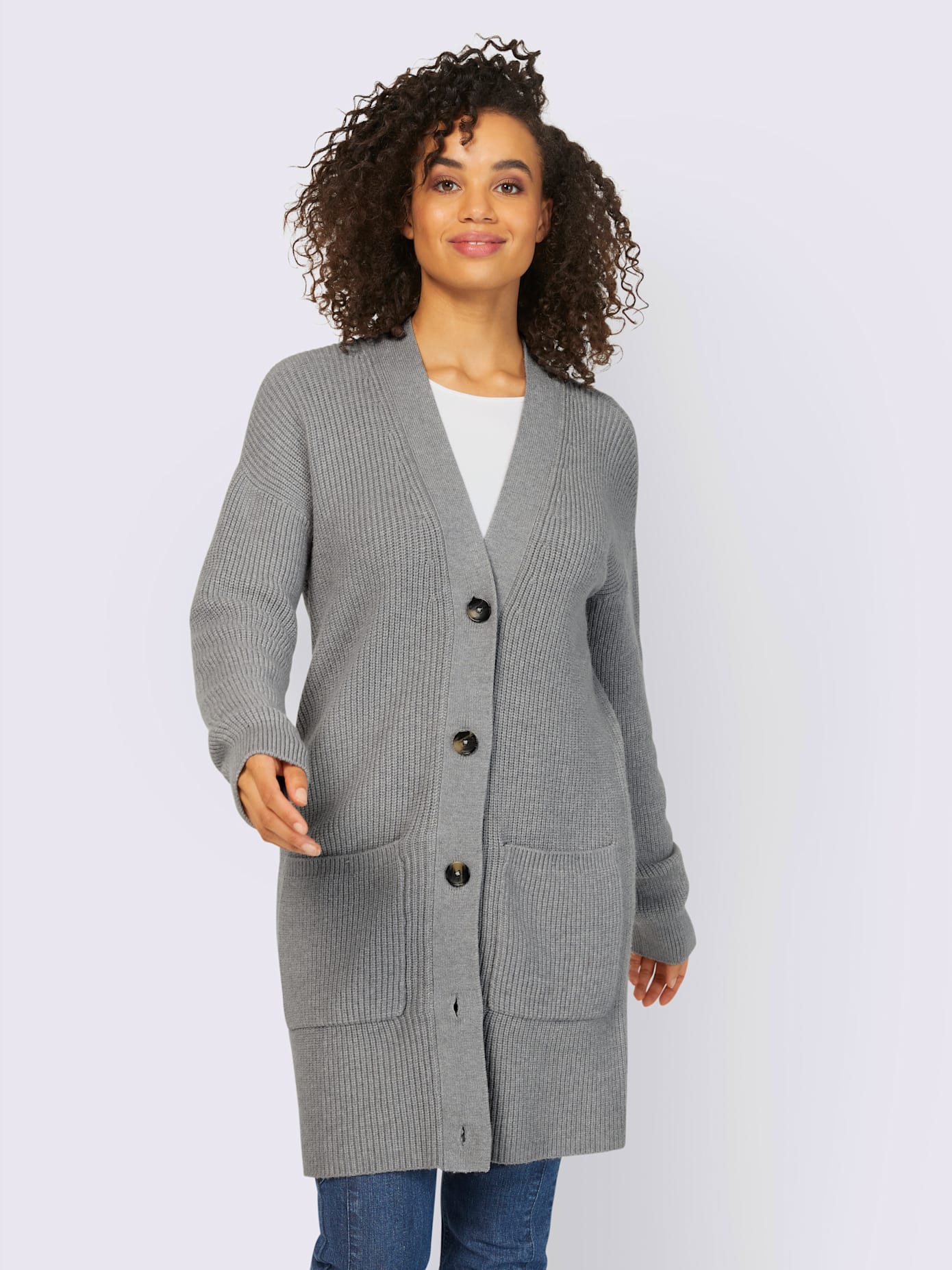 Veste en tricot 2 poches plaquées