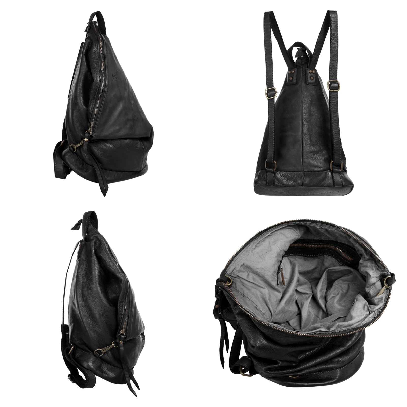 Samantha Look Cityrucksack echt Leder, Made in Italy