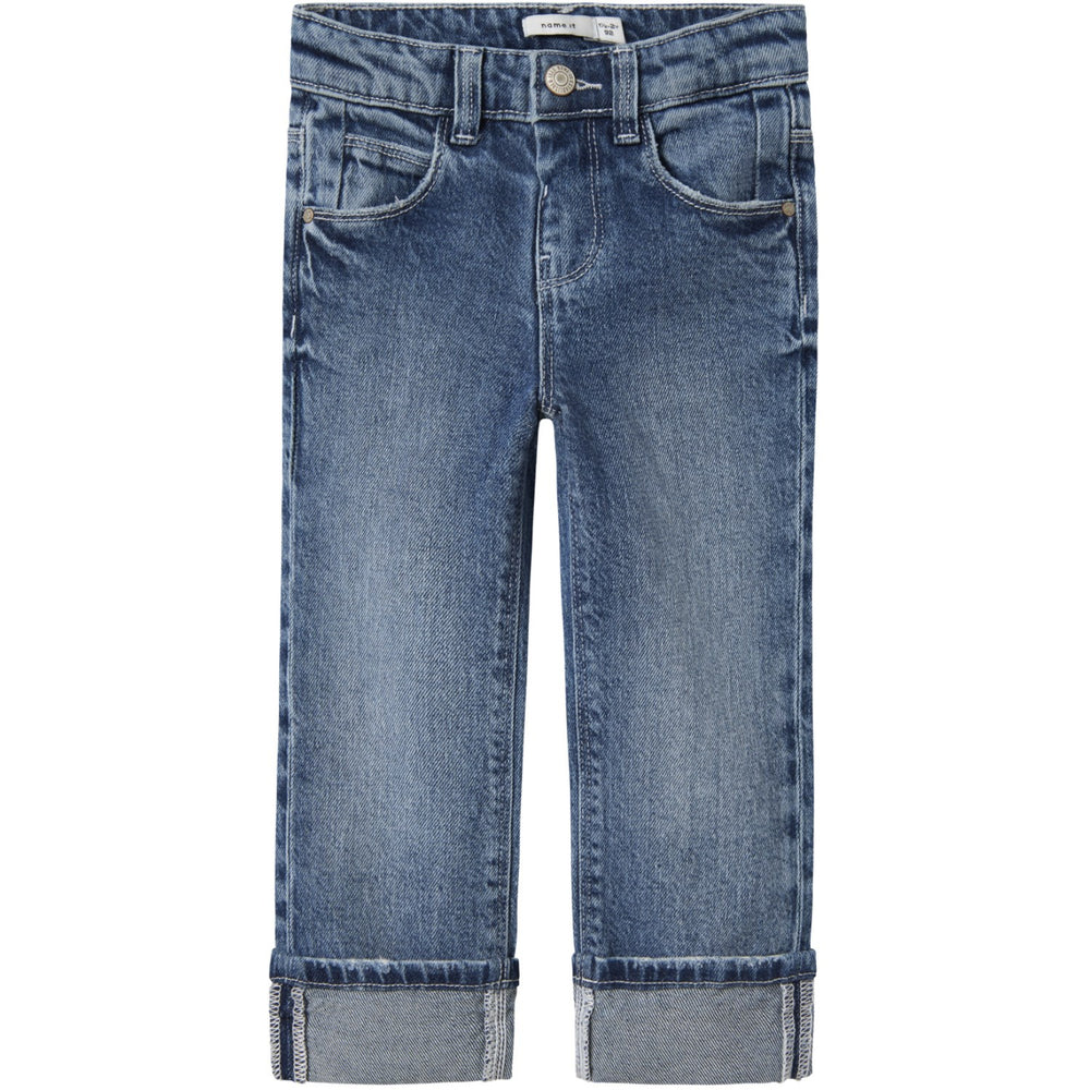 Køb Name It Medium Blue Denim Nmfrose Straight Fold Jeans 4224-Az Noos