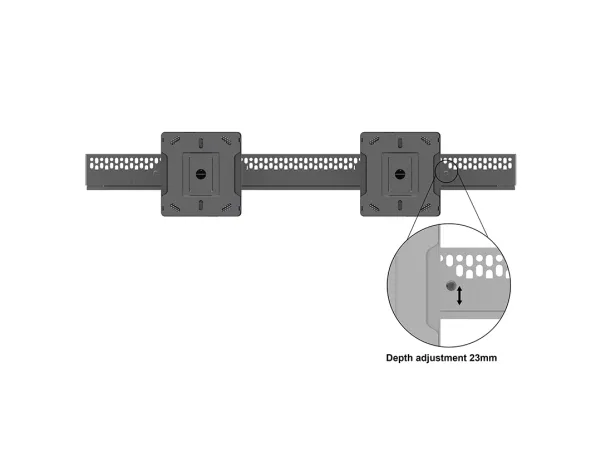 Multibrackets M Pro Series - Indelukke - for digitalt skiltepanel - large - stål - sort - skærmstørrelse: 75