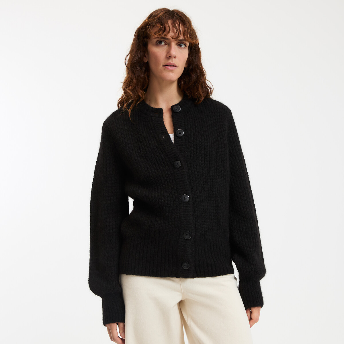 COLEÇÕES LA REDOUTE<br>Colete em malha mista de alpaca, Assinatura AMBROISE