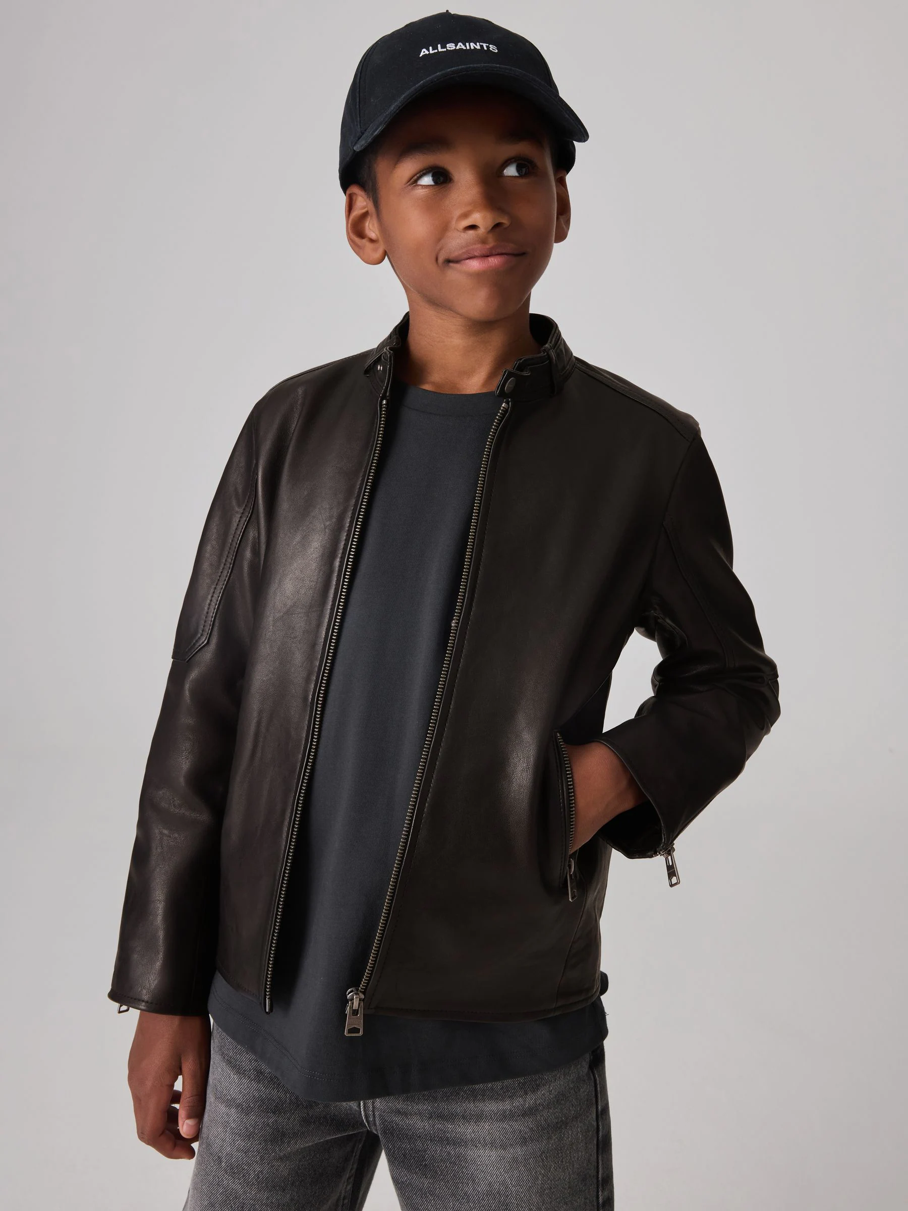 smALLSAINTS Cora Genuine Leather Jacket
