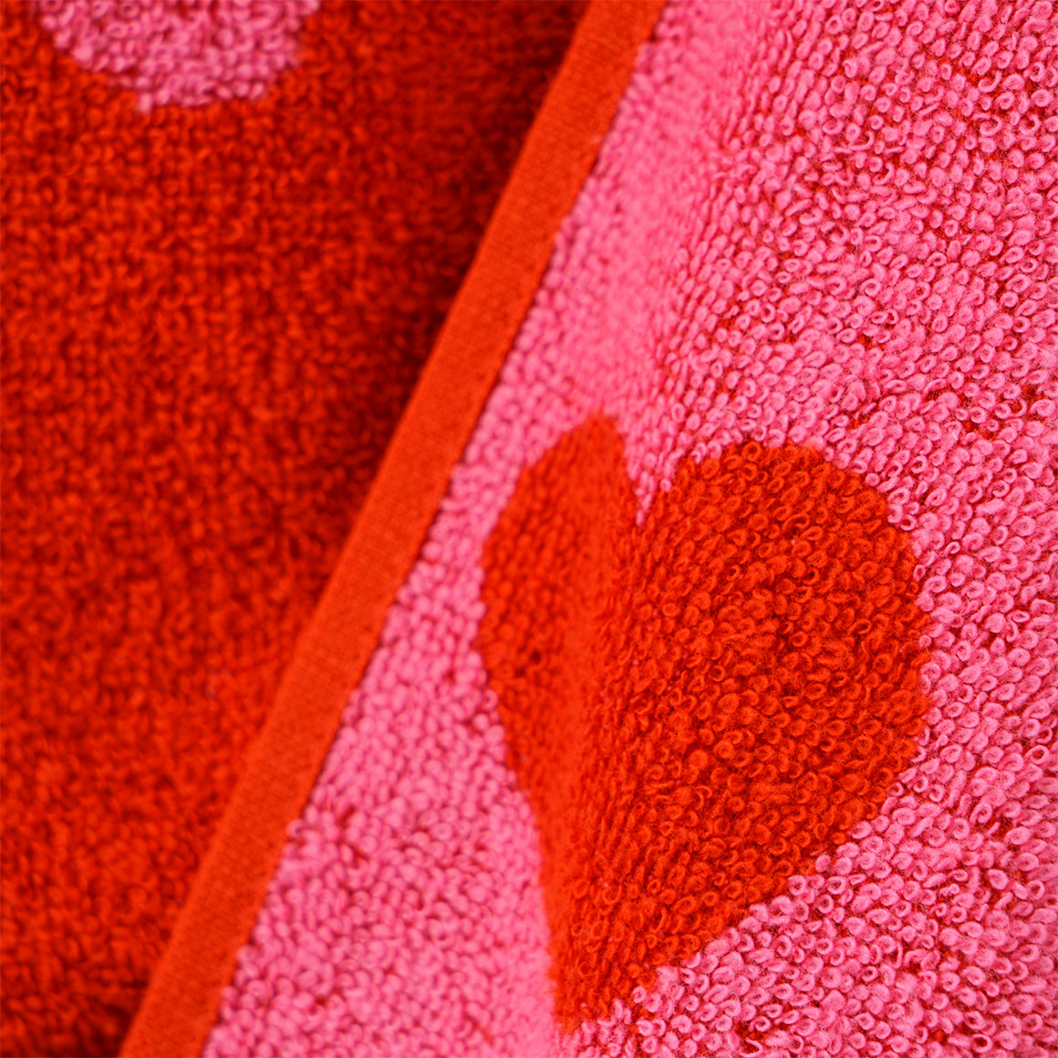 Famy Badeponcho mit Herz-Allover rot
