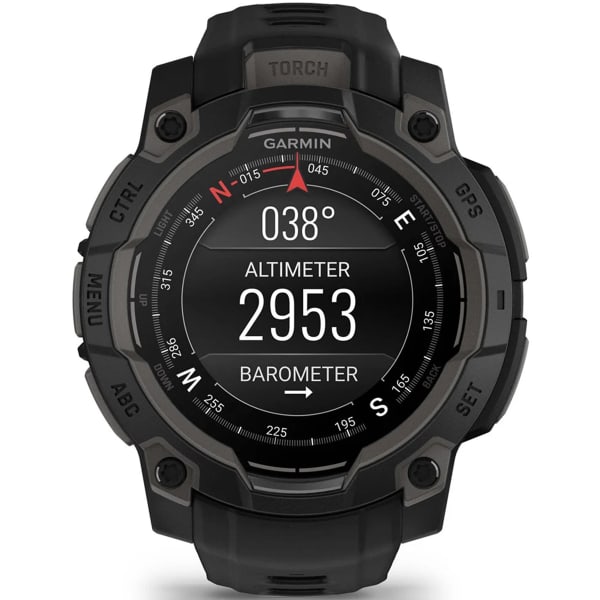 Montre outdoor GARMIN INSTINCT 3 45 MM AMOLED B LACK BEZEL W/ BLACK BAND