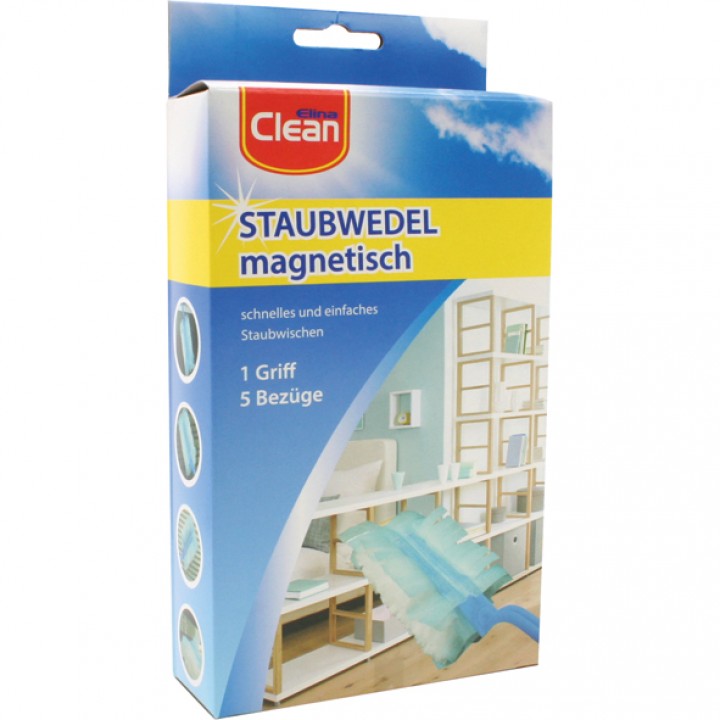 Staubwedel CLEAN magnetisch 6tlg 1Halter+5Tücher
