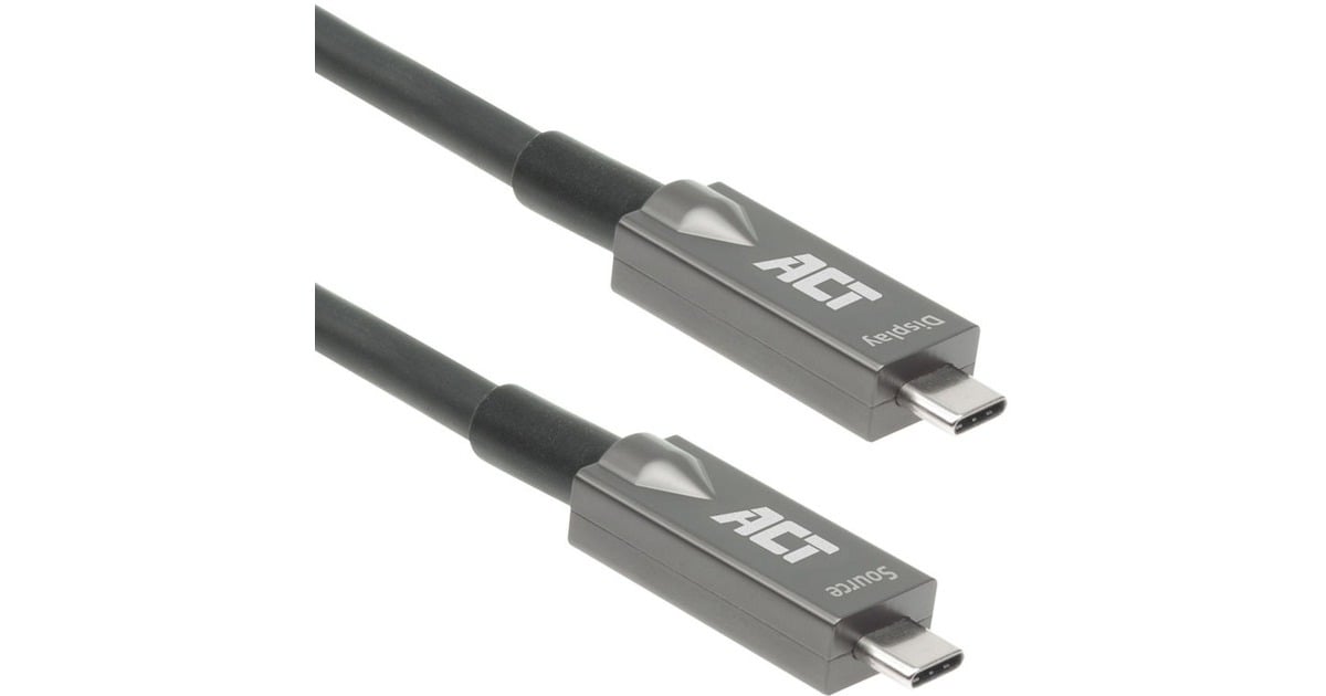ACT ConnectivityUSB-C 3.2 Gen2 Active Optical Cable (AOC) aansluitkabel, 7,5m  (Zwart)