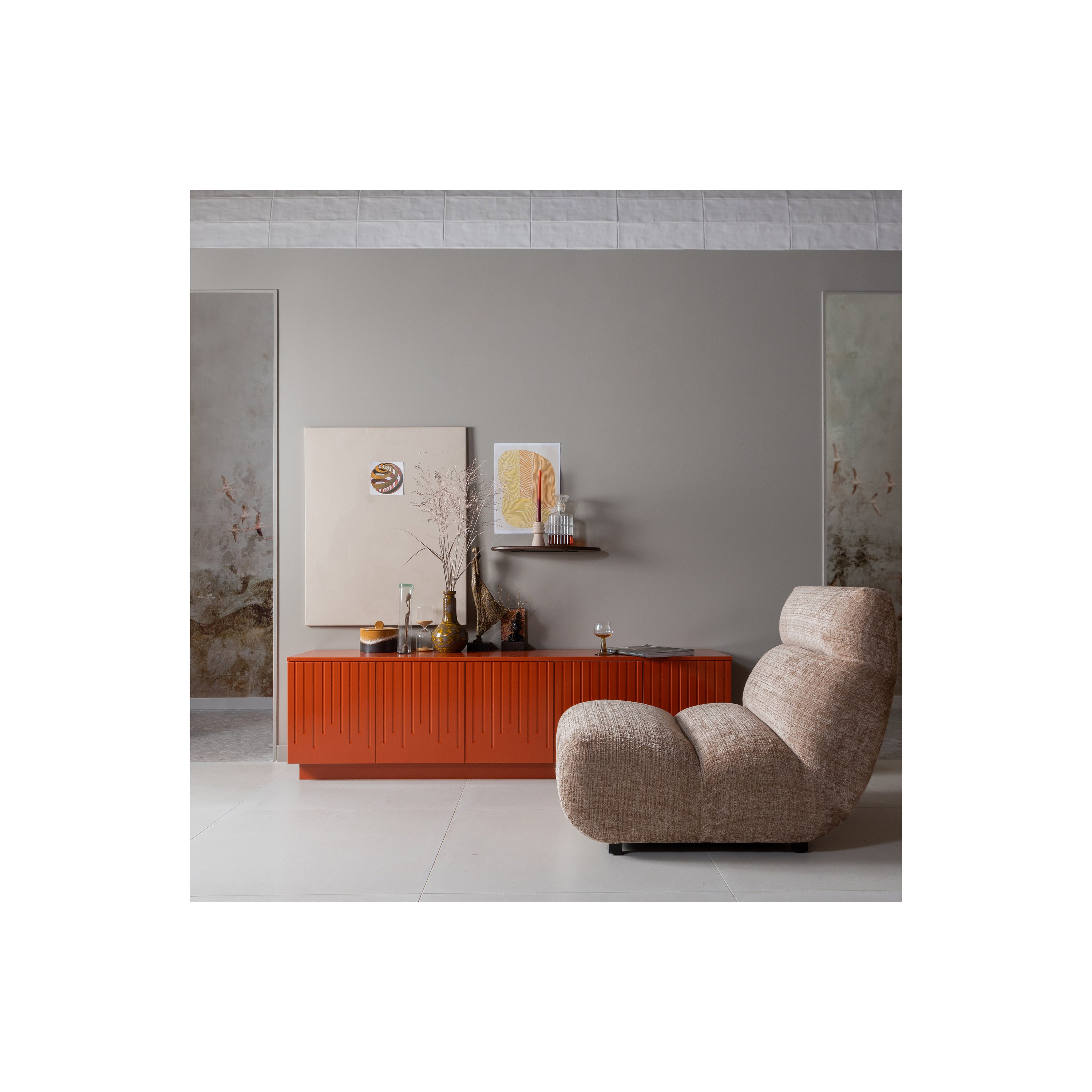 WOOOD Observe Fauteuil - Polyester - Clay - 82x75x96