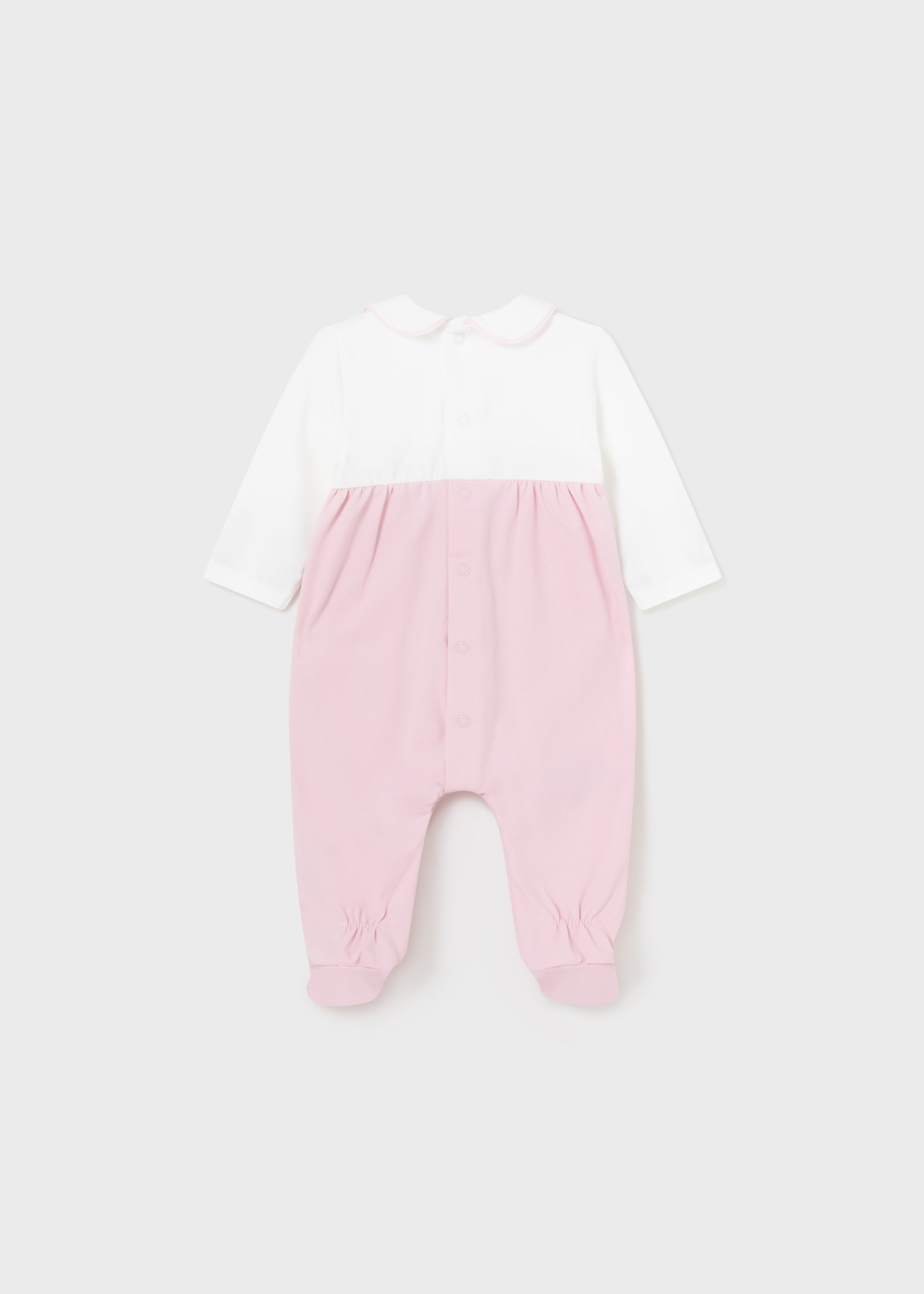 Macacão comprido Better Cotton para recém-nascidos, branco