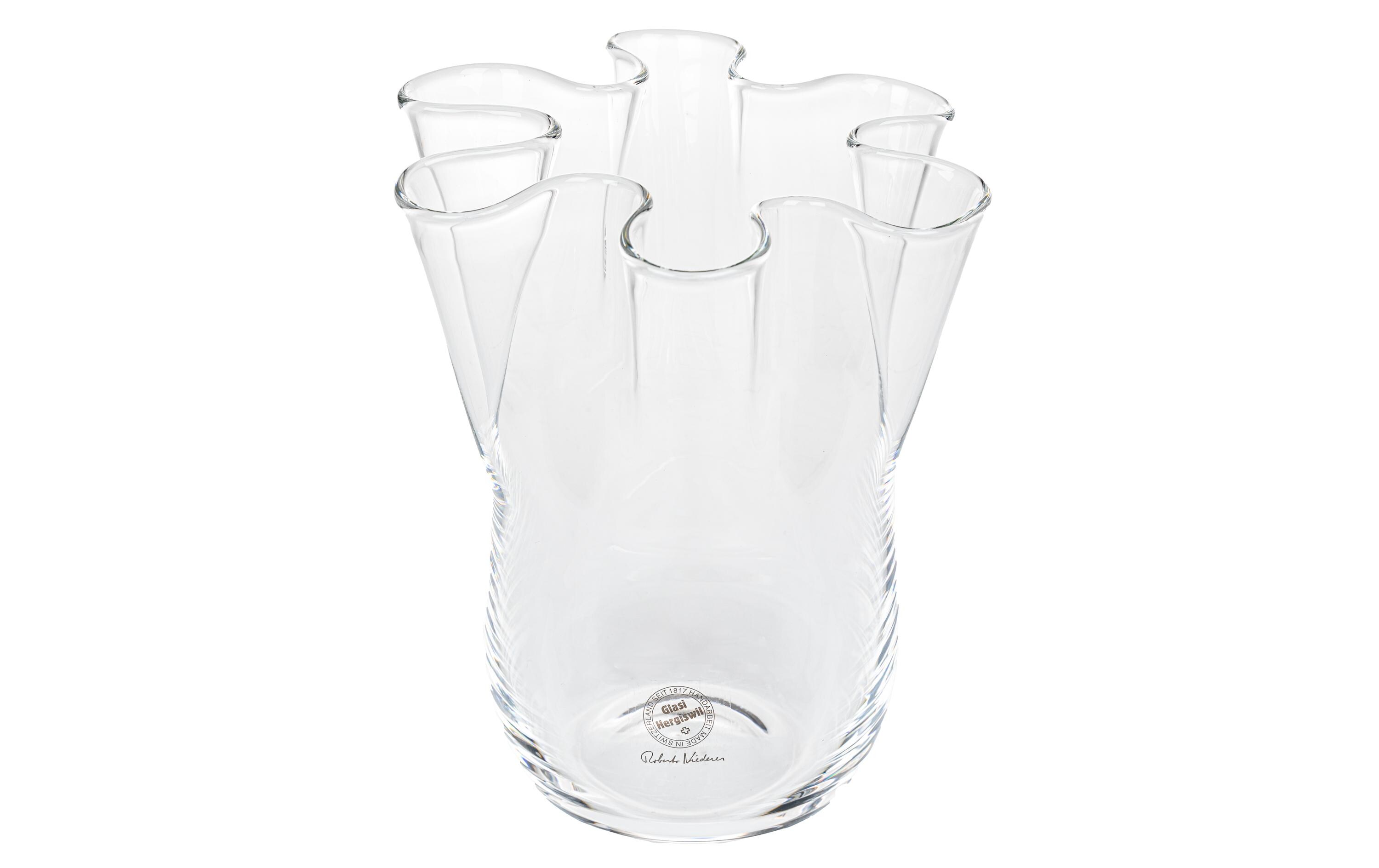 Vase Nuvola gross, 15 x 19 cmBlumenvase mit Wellenrand