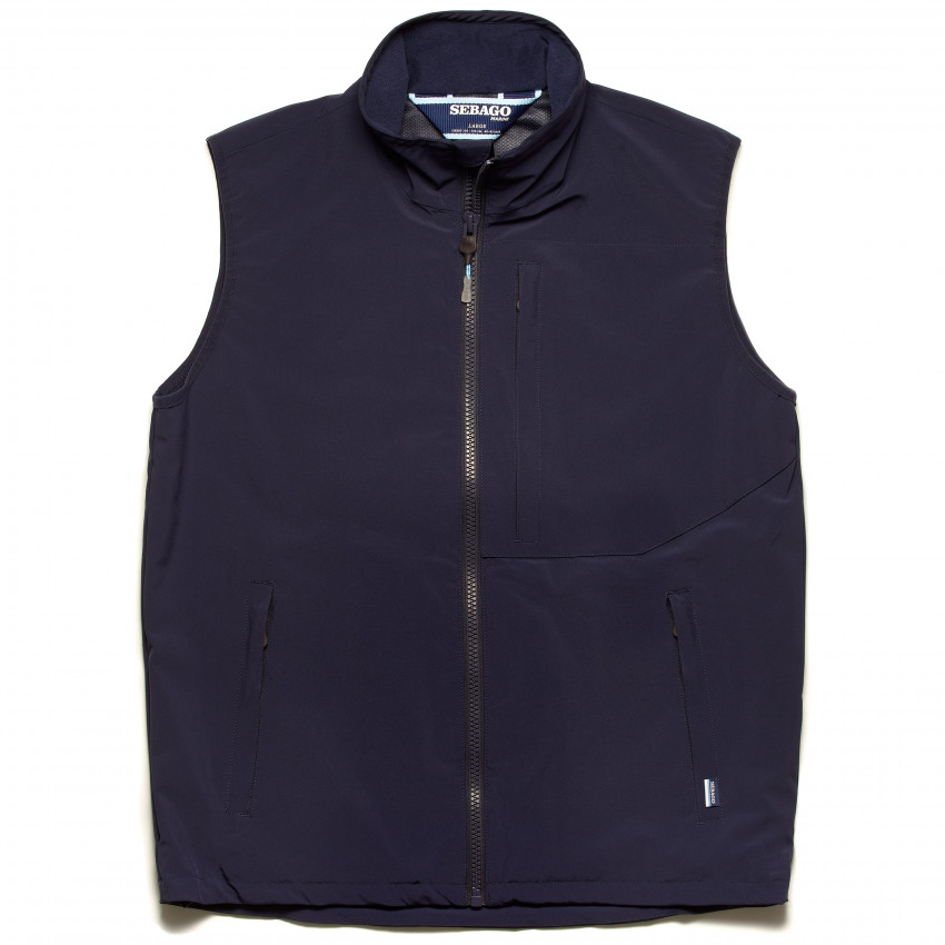 CREW VEST BLUE MARINE-GILET TECHNIQUE MARINE SEBAGO HOMME