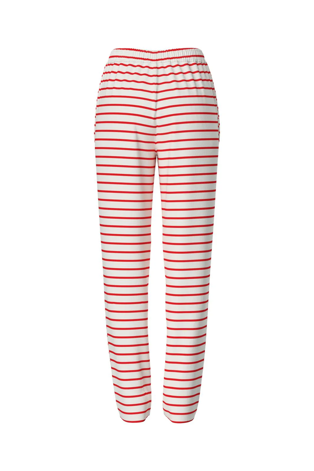 Pieces Pcchilli Straight Stripe Pants 4701514 cloud dancer poppy red