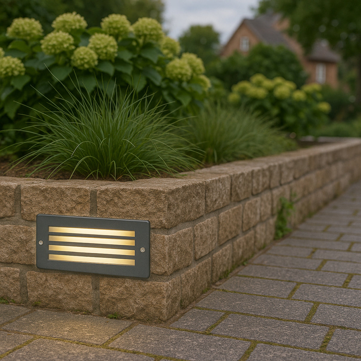 QAZQA Set van 4 moderne inbouwlamp donker grijs IP44 - Hurricane
