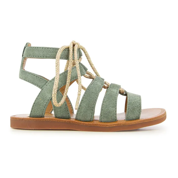 Pom d'Api Sandales Plagette Guily Strap  | Gris