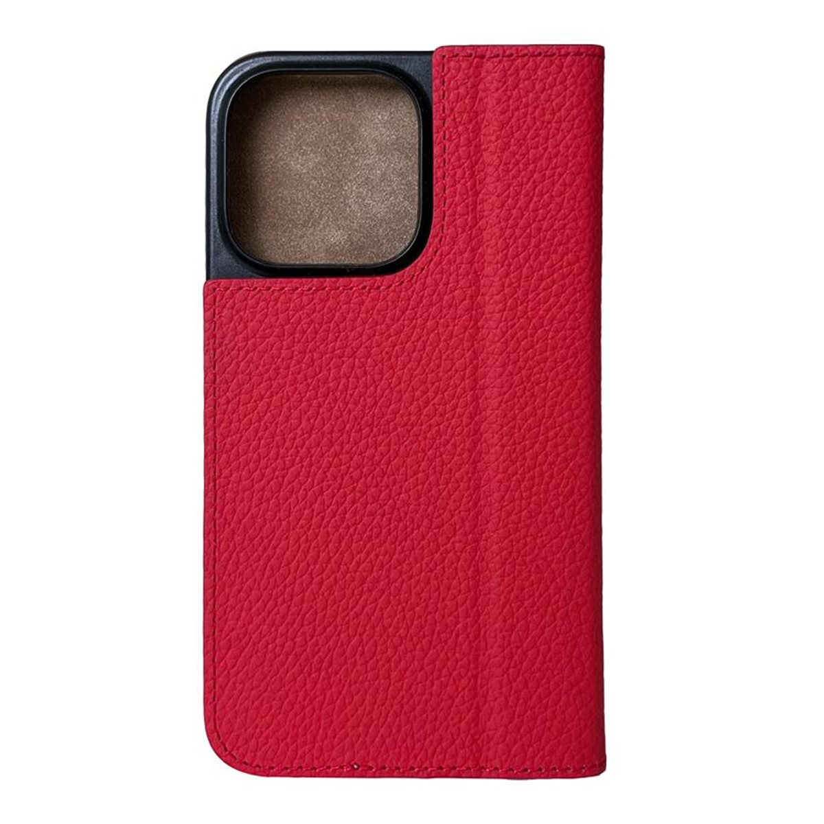iPhone 15 Pro Max Echtleder Book Case Tasche Flip Cover Hand Made (MARCIP15PROMAX-M04) - Hibiscus
