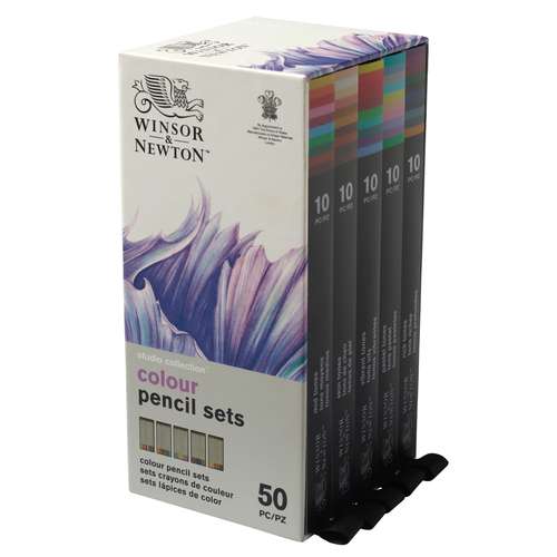 WINSOR & NEWTON™ Studio Collection Farbstift-Set, 50 Stifte