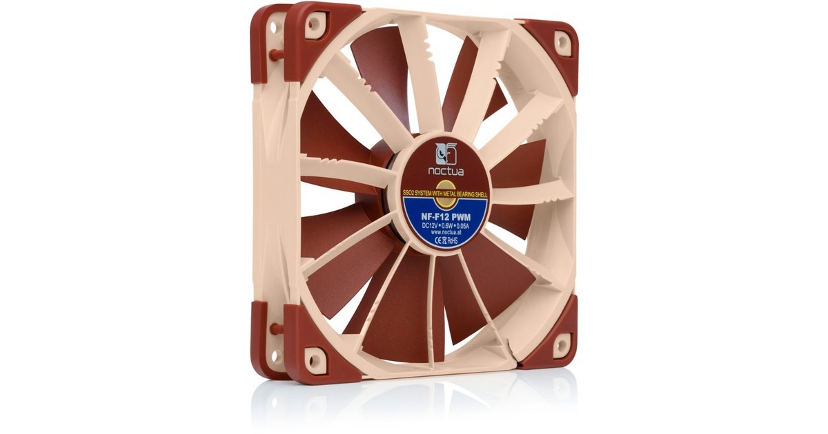 NoctuaNF-F12 PWM case fan  (Lichtbruin, 120 x 120 x 25 mm)