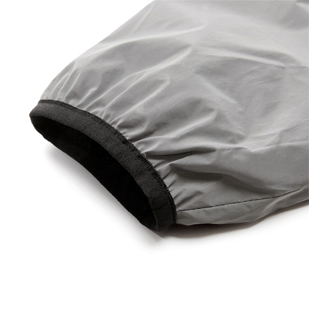 (Gr. XXXL) Wasserabweisende Outdoor Sport Jacke Regenjacke Reflektierende Windjacke - Silber