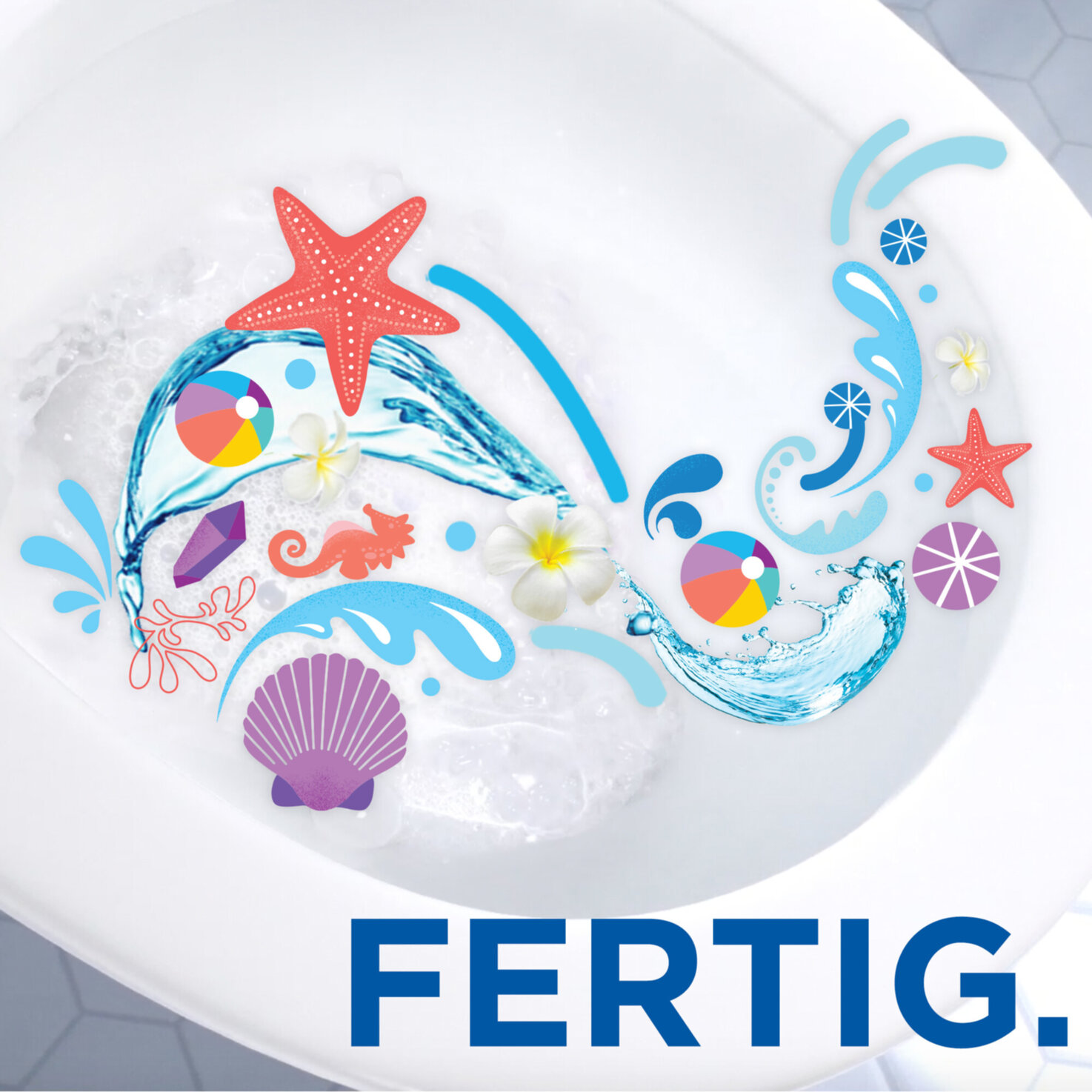 WC-Ente Aqua Blue Einhänger