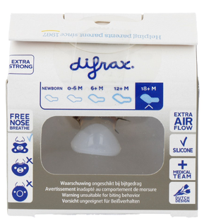 Difrax Fopspeen Dental 18  Maanden - Pure Brick 1ST