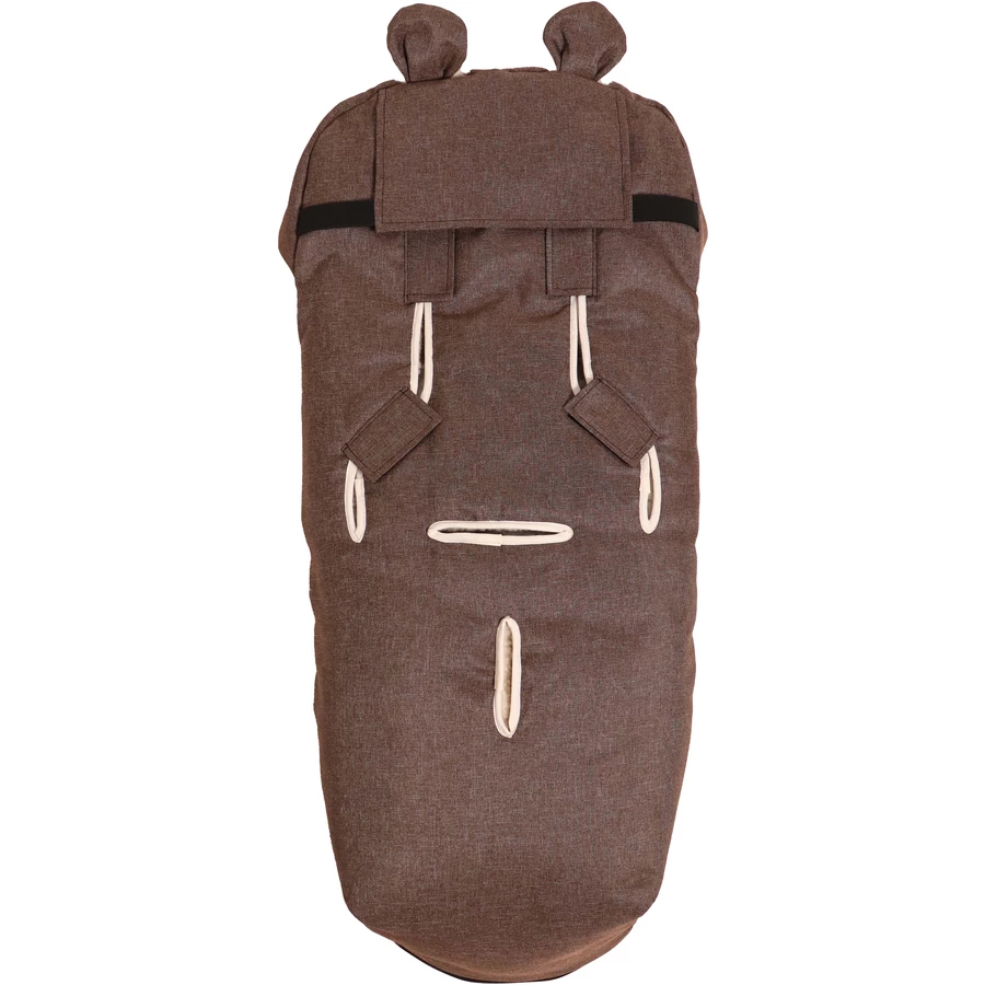 Kaiser Winterfußsack XL EARS WOOL brown melange