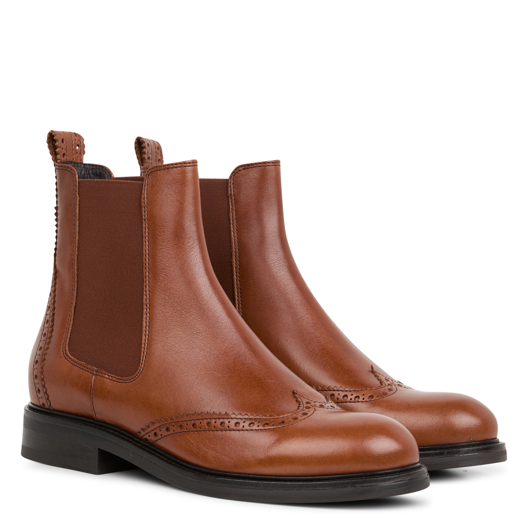 Bottines en cuir | Marron
