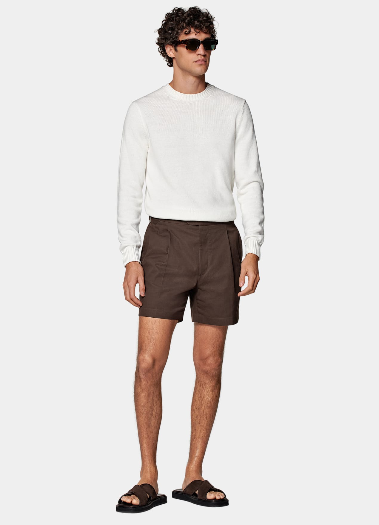 Short Straight Leg marron moyen