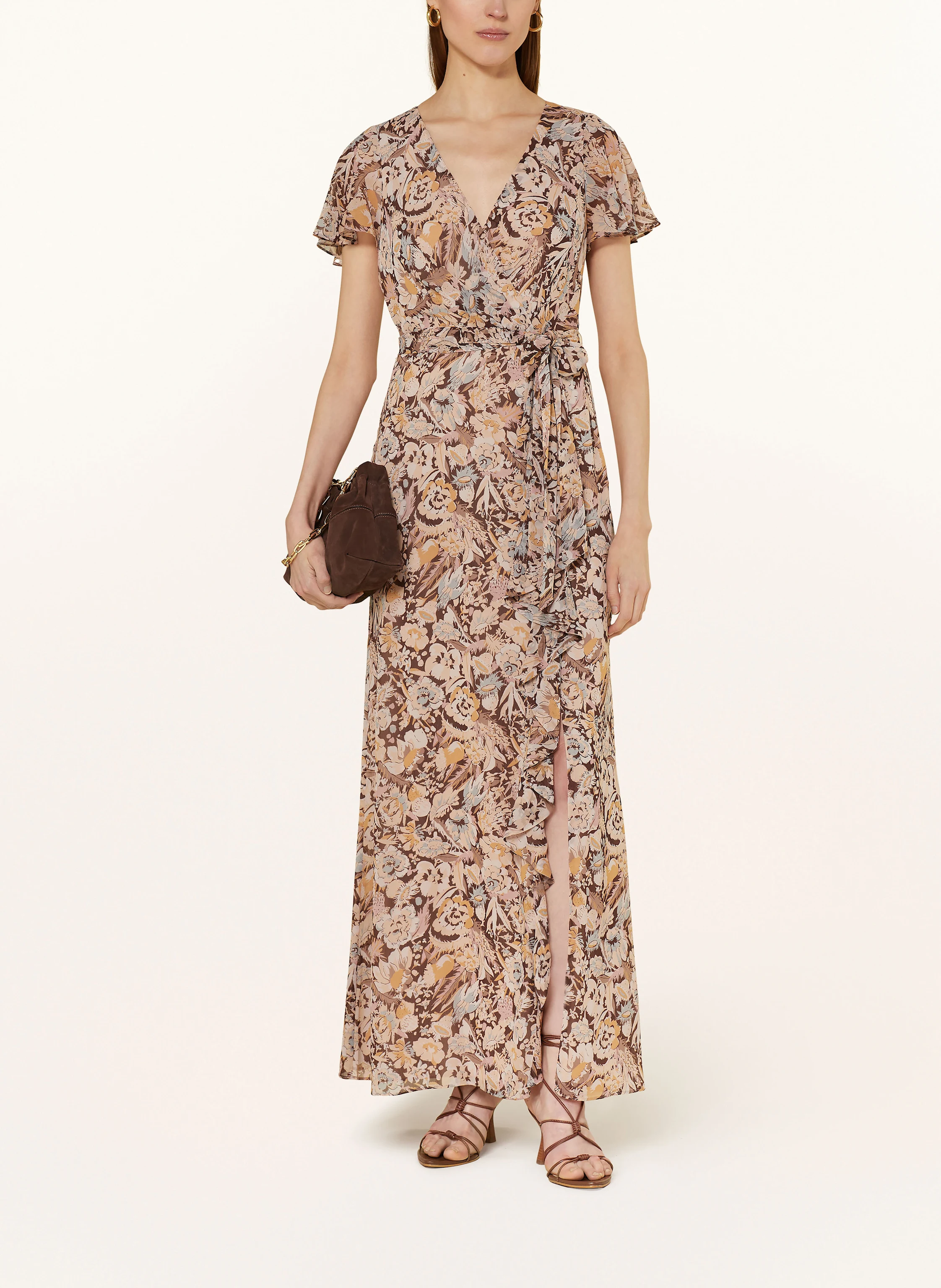 LAUREN RALPH LAUREN Kleid POLY in Wickeloptik mit Volants