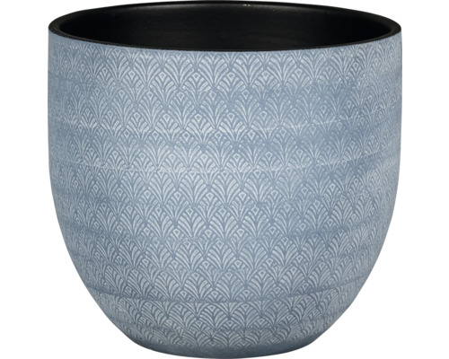 Bloempot Passion for Pottery steengoed 14 x 14 x 12 cm blauw