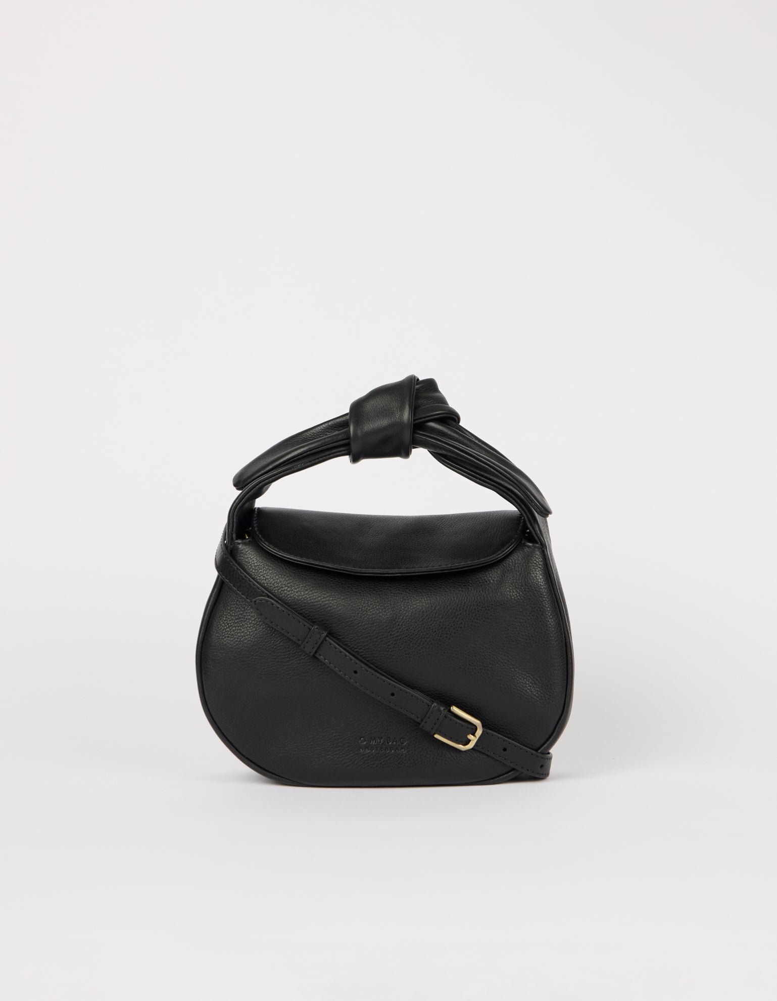 Coco Croissant - Black Soft Grain Leather