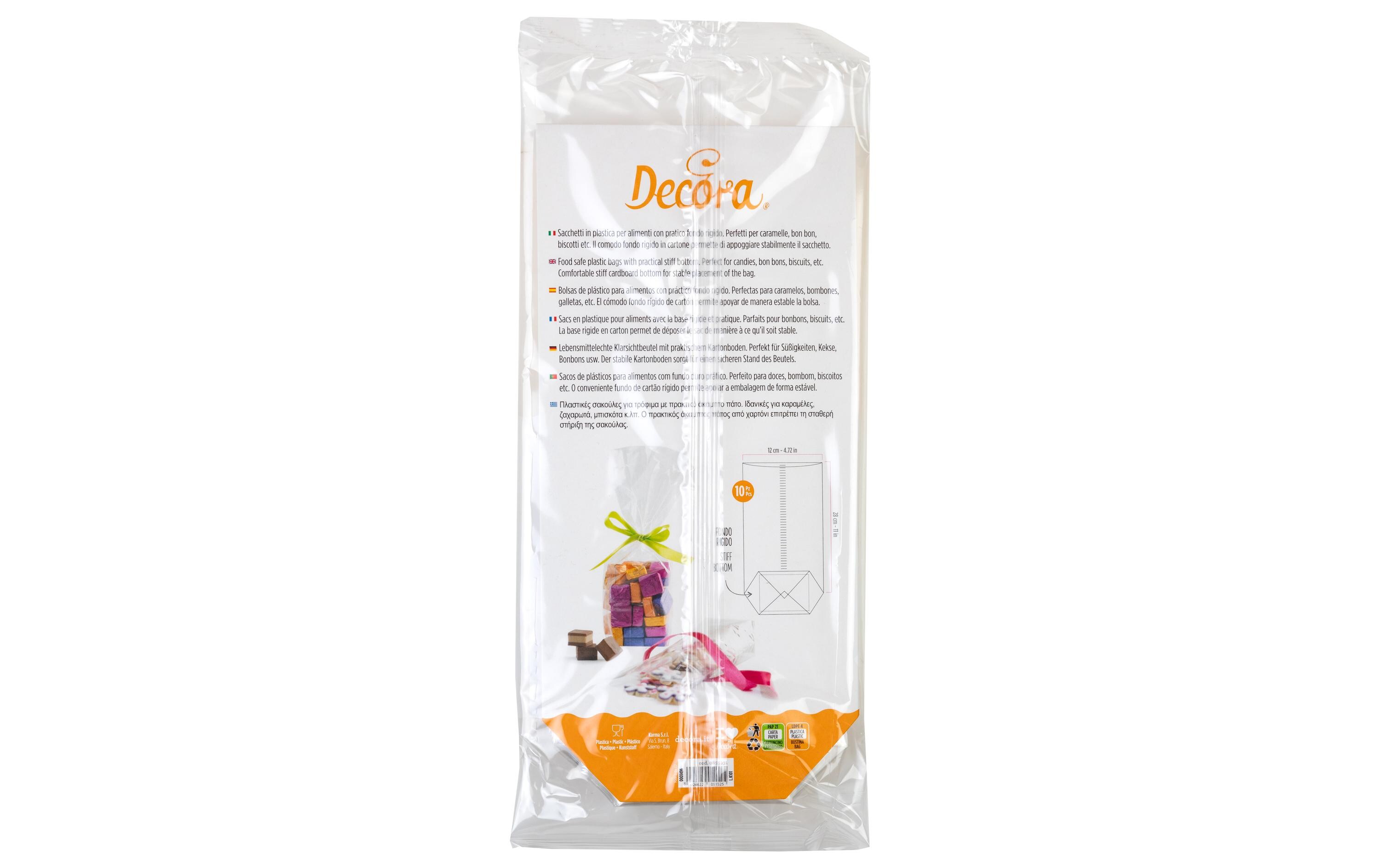 Geschenktüte 12 x 28 cm, 10 Stück, TransparentVerpackung für Kekse