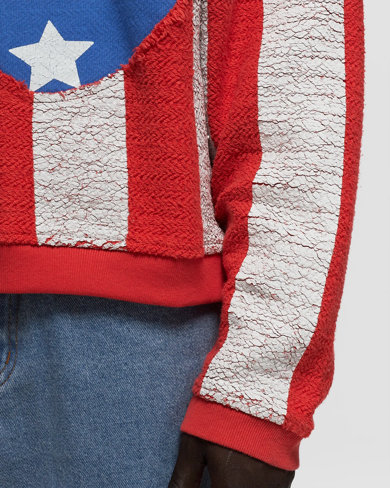 ERL STARS AND STRIPES SWIRL HOODIE KNIT