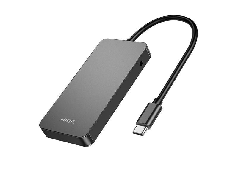 onit USB-C-Hub 2A2C Leichter und kompakter Hub mit 2 USB-A- und 2 USB-C-Ports