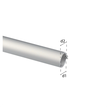 Buis rond aluminium mat 8x1000x1mm