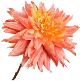 Silk-Ka kunstbloem Dahlia oranje 65 cm