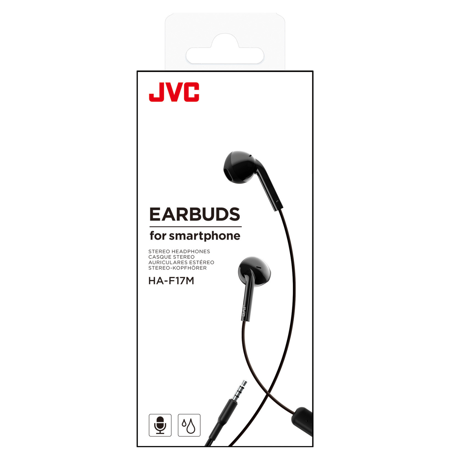 Fones de ouvido intra-auriculares com fio JVC HA-F17M-BE